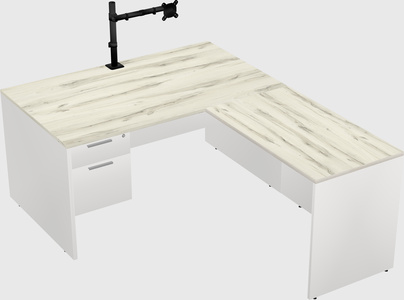 L-shaped office desk