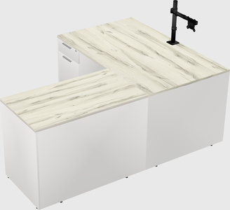 L-shaped office desk