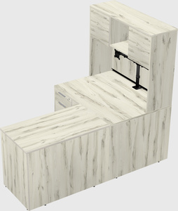 L-shaped office desk