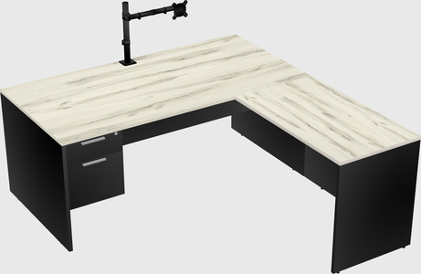 L-shaped office desk