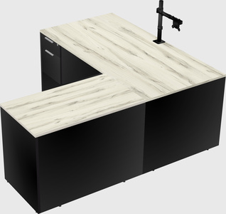 L-shaped office desk