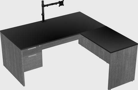 L-shaped office desk