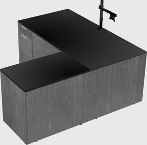 L-shaped office desk