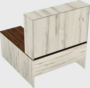 L-shaped office desk