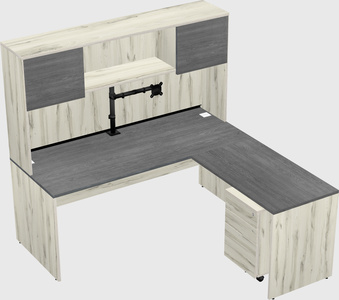 L-shaped office desk