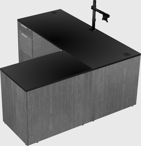L-shaped office desk