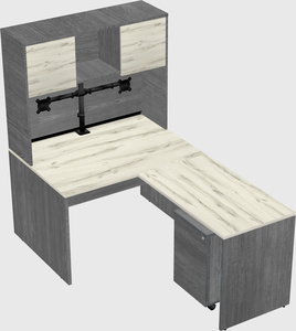 L-shaped office desk