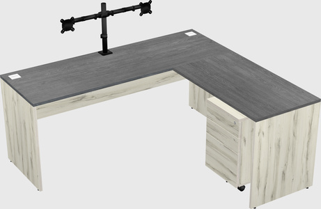 L-shaped office desk