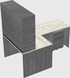 L-shaped office desk