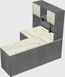 L-shaped office desk