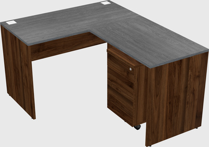 L-shaped office desk