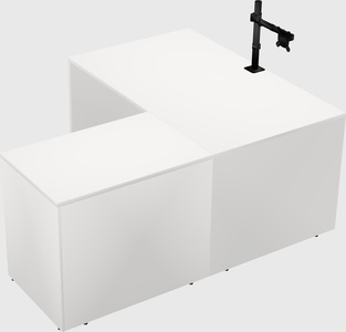 L-shaped office desk