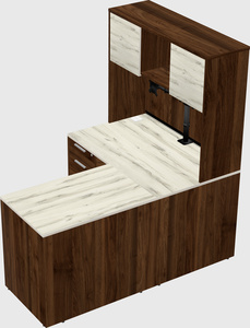 L-shaped office desk