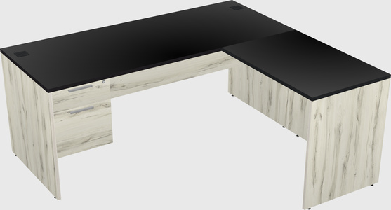 L-shaped office desk