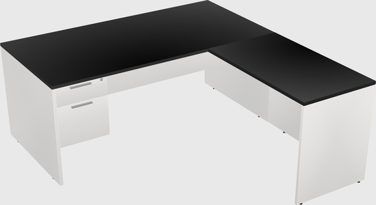 L-shaped office desk