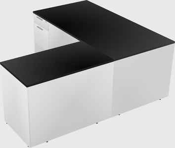 L-shaped office desk