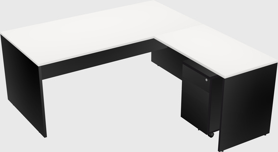 L-shaped office desk