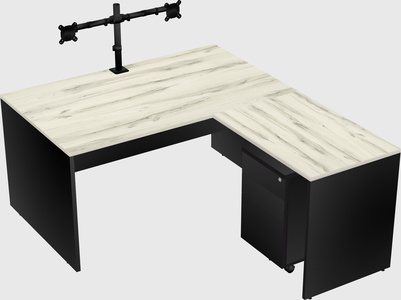 L-shaped office desk