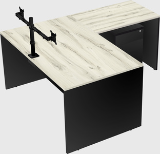 L-shaped office desk