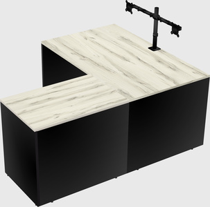 L-shaped office desk
