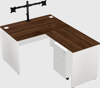 L-shaped office desk