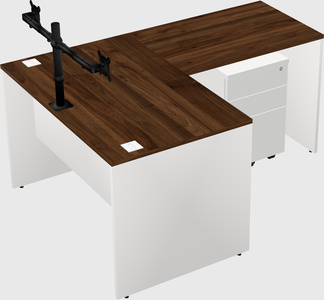 L-shaped office desk