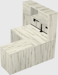 L-shaped office desk