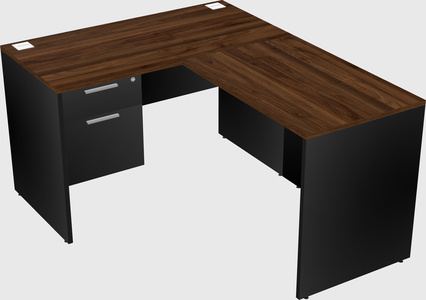 L-shaped office desk