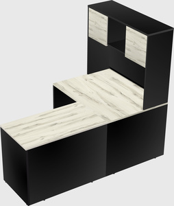 L-shaped office desk