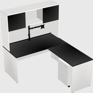 L-shaped office desk