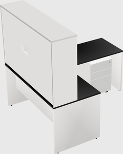 L-shaped office desk