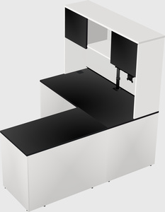 L-shaped office desk