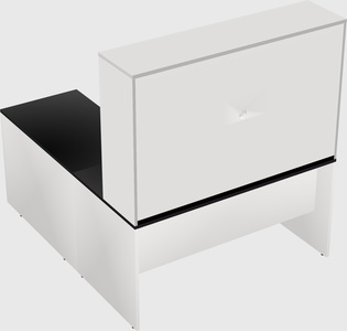 L-shaped office desk