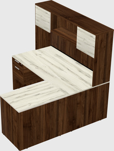 L-shaped office desk