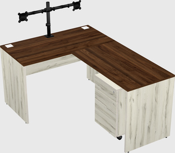 L-shaped office desk
