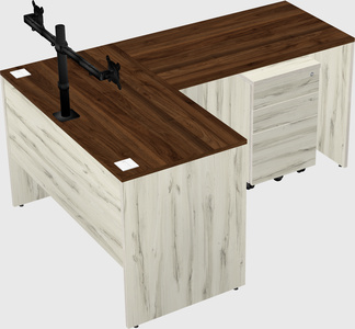 L-shaped office desk