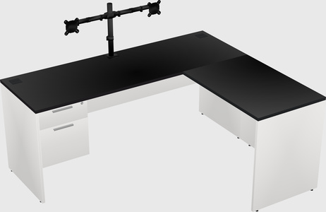 L-shaped office desk
