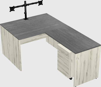 L-shaped office desk