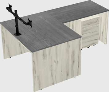 L-shaped office desk
