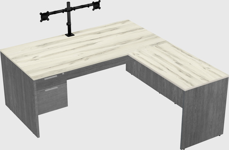 L-shaped office desk