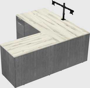 L-shaped office desk