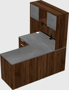 L-shaped office desk