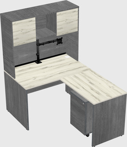 L-shaped office desk