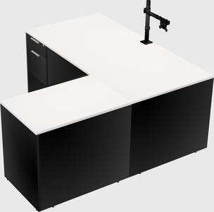 L-shaped office desk