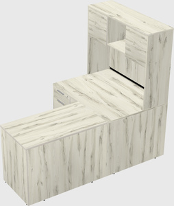 L-shaped office desk
