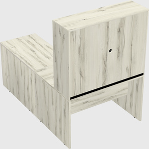 L-shaped office desk