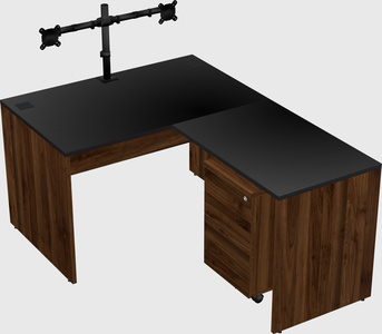 L-shaped office desk