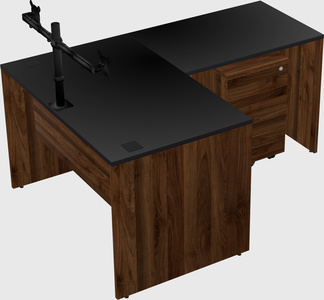 L-shaped office desk