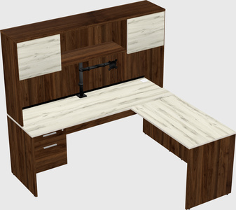 L-shaped office desk