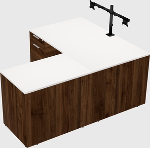 L-shaped office desk